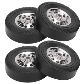 4Pcs Metal Drifting Rubber Wheel Tire Replacement Accessory for WPL D12 1/10 RC CarB type