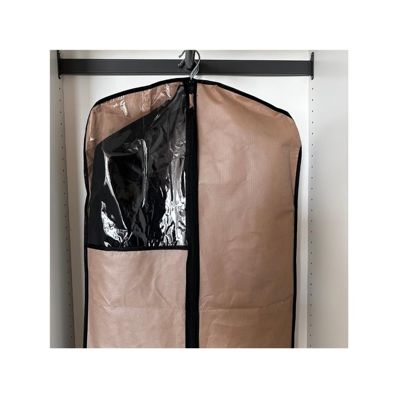 2x Beige Suit cover with window | Suit bags |