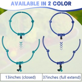 4Pcs 360° Tree Water System Tree Root Watering Ring Circle Sprinkler and Irrigation Deep Root Tool Targeted Water with Y Hose Splitter for New Tree Outdoor Plant (Blue)