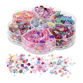 Baluue Iridescent Shape Flat Sequins for Garment Craft Jewels Durable Wear Resistant DIY Decoration Beads for Jewelry Nail Art Hair Accessories and Party Embellishments