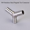 19mm Stainless Steel Y Pipe Connector 3 Way Hose Barb