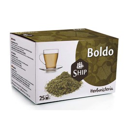 Ship - Boldo-Infusion in einer Box mit 25 Einheiten - Fördert die Verdauung und hilft, besser zu schlafen - Ideal zur Behandlung von Erkältungen - Enthält ätherische Öle - Kräuter- und Teemischungen