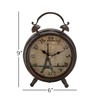 Deco 79 Metal Eiffel Tower Clock with Bell Style Top,