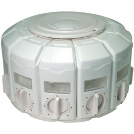 MaxiAids Select A Spice Auto Measure Carousel - 12 Spice Dispenser - White - Plastic