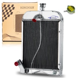 EGINCOOLER OEM# 8N8005 86551430 Aluminum 3 Rows Core Radiator Compatible with Ford 8N 9N 2N Tractors Radiador 44MM All AA5052 Aluminum Radiador