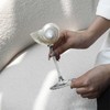 Set of 2 White Conch Shell Wine Glasses, Glass base,