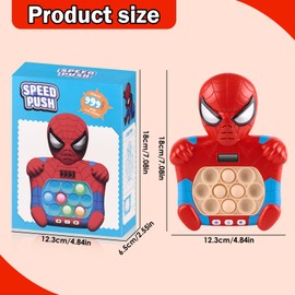 SupaWeiss Pop It Game Spider,Poppet Game,Light Up Pop It Game,Puzzle Pop Bubble Game for Relaxation & Decompression,Spider Pop It Game Sensory Toy,Poppit Game Fidget Toys for Boys Girls Aldults