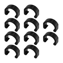 OTOTEC 10pcs Bicycle Brake Reducer Shifter Aluminum Alloy Cable Clip 13x10x5mm Bicycle Cable Pipe Fixing Clip for Mountain Bicycles Road Bikes Black