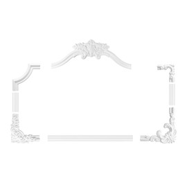 Wall and Ceiling Border | Segment | Stucco | Fries | PU | Shockproof | Perfect | AD301-13