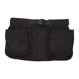Apron Waist Cover with Plastic Buckle Multiple Pockets Server Aprons for Man and Woman Black