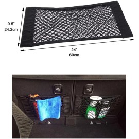 NoBrand Mesh Cargo Net Storage Organizer Pouch Bag for Car Trunk -24" x 9.5"2 packs