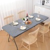 Spotjoy Rectangle Table Cloth, Elastic Fitted Flannel Backed Plastic Table