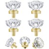 SHINY HANDLES Crystal Drawer Knobs Vintage 4 Pack, Glass Knobs