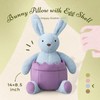 Ashler Easter Bunny Shaped Pillow, Easter Egg Throw Pillow, Soft