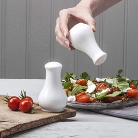 WM Bartleet & Sons 1750 Traditional Porcelain Salt & Pepper Pot Shaker Cruet Set 13cm – White