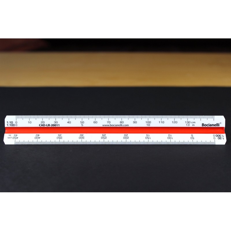 Bocianelli Scale Ruler 15 cm Plastic Triangular Scale Ruler 1:10