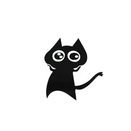 Speed mao Cute Big Cat Paw Sticker Sticker, 5 Types Black