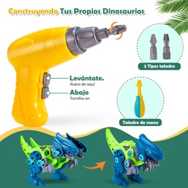 Jasonwell Dinosaurios Juguetes para Niños - Juegos Construcción Dinosaurio con Caja Almacenamiento Juguete Stem Educativo Aprendizaje Juegos Creativas Regalos Cumpleaños para Niño Niñas 4 5 6 7 años