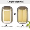 BSTKEY Butter Dish with Lid for Countertop, Stainless Steel Butter