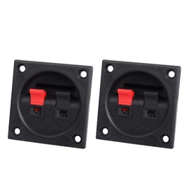 PNGKNYOCN 2 Way Speaker Clamp Clip 2 Position Square Spring Clip Speaker Clamps Black