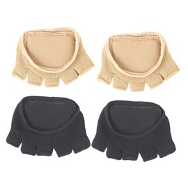 Ipetboom Women's Five-Toe Socks 2 Pairs of Comfortable Gel Padded Half Socks Breathable and Soft for High Heels and Everyday Wear