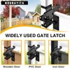 NouraVita Self-Locking Gate Latch Heavy Duty Post Mount Wood/PVC Fence