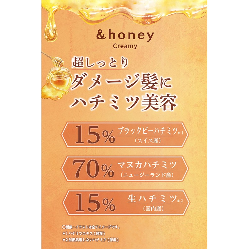 & Honey Creamy EX Damage Repair Shampoo Refill, Rich Honey