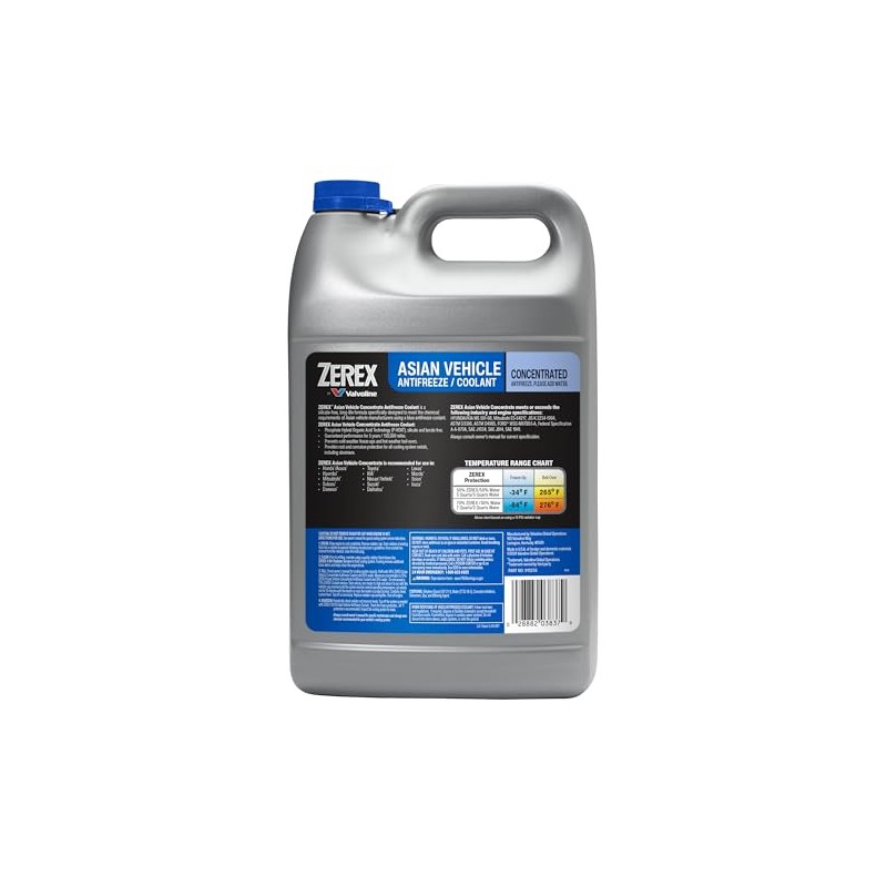 Zerex Asian Vehicle Blue Antifreeze Coolant Concentrate 1 Gallon