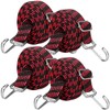 SupLetsico Adjustable Bungee Cords With Hooks, 4 Pack 2M Long