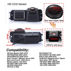 1280x720 Pixel Backup car Camera Reverse Parking Rear View vehicle camera replacement for Passat CC New Beetle Phaeton Scirocco Golf MK5 Seat leon Skoda Superb Yeti Polo Magotan Bora Tiguan Altea Lupo