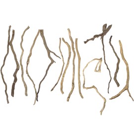 Hamiledyi Natural Driftwood for Aquarium Decor - Red Moor Wood 10"-15" Long Assorted Shapes (100g) Safe Branches for Fish Tank & Reptile Habitat - Natural Aquarium Wood Decorations (delicate branches)