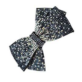 Whakano Glitter Hair Clips with Rhinestone Bow, Large Hair Bows Clip for Women and Girls, Automatic Hair Clips, Elegant Girls Hair Accessories, Hair Styling Accessories, Hair Clips, Navy Blue