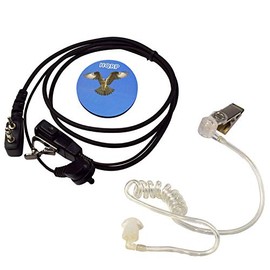 HQRP 2 Pin Acoustic Tube Earpiece Headsets Mic for Maxon PL1145 / PL2215 / PL2415 / PL2245 / PL2445 / PL2245P / PL51 / SL25 / SL55 / SL100 / SP100 / SP140 / SP200 / SP200K + HQRP Coaster