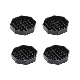 Happy Reunion Drip Trays 4.5" Coffee Countertop Octagon Drip Tray Black Plastic Coffee Drip Tray With Honeycomb Grid, Pack of 4 (4 Pcs 4.5")