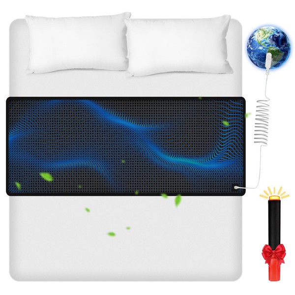 Waipfaru Grounding Mat for Bed, Grounding Sheets for Sleeping, Anti-Slip