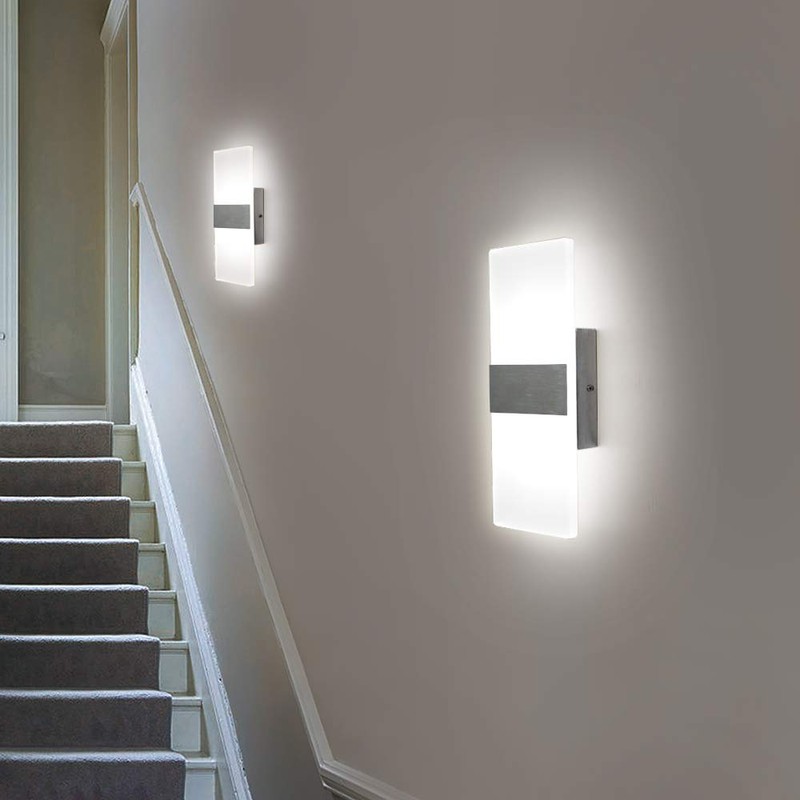 Lightess Modern Wall Sconce Dimmable 12W, Up Down Wall Lights