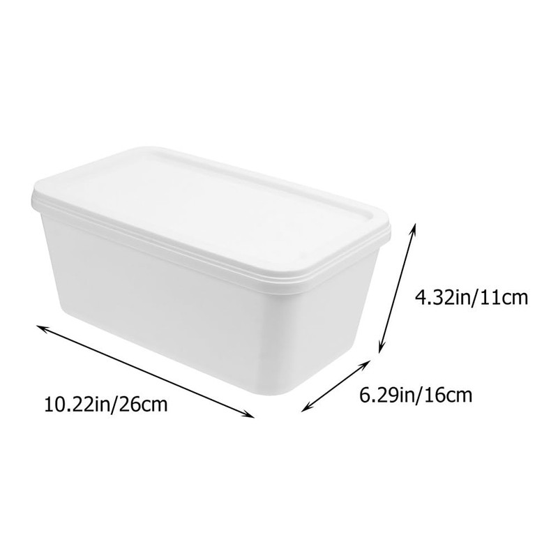 Kichvoe Ice Cream Container with Lid Rectangle Dessert Storage Tubs