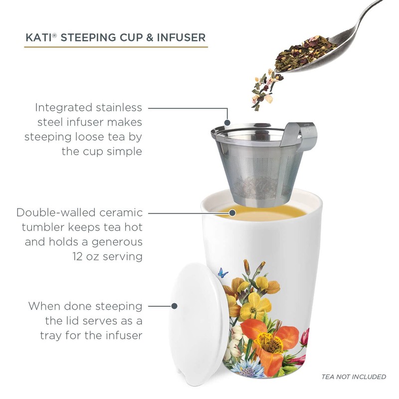 Tea Forte Jubilee Kati Ceramic Tea Infuser with Lid and