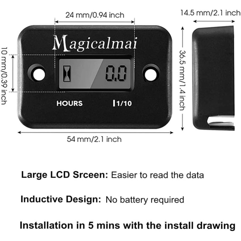 Unbranded Inductive Hour Meter for Gas Engine Generator Lawn Mower