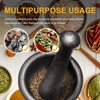Cast Iron Mortar Pestle Tool Set Rock-Ore Crusher Grinder Large