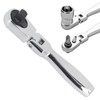Zunate 72 Tooth Quick Release Flex Movable Head Ratchet Wrench,