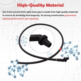 FUSCH 1x Front Sunroof Drain Tube Hose Pipe Compatible with LR3 2005 2006 2007 2008 2009, LR4 2010 2012 2013 2014 2015 2016 Replace#: EEH500100