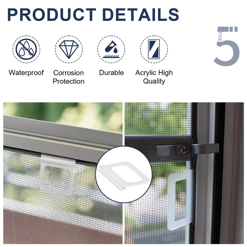 30 Pcs Window Screen Pull Tabs, Universal Hollow Spine Channel