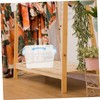 Ciieeo 4Pcs Transparent Sundries Storage Box with Lid Handheld Design