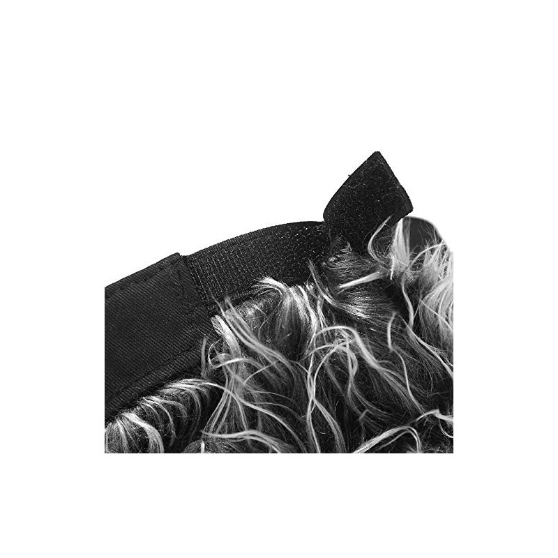 King Fluffy Hair Flare Visor Hat Cap Flare Wig Cosplay