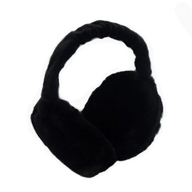 GEOOT Winter Cute Creative Burger Earmuffs Fluffy Headband Faux Fur Outdoor Earmuffs (Black)