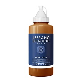 Lefranc Bourgeois 300367 Fine Acrylic Paint, Highly Pigmented, Good Coverage, Creamy Homogeneous Texture, Ageing Resistant, Non-fading, 750 ml Bottle - Gold