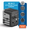 Universal Travel Power Adapter, Ceptics 6 in 1 Worldwide International