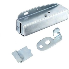 Touch Latch Push to Open & Close Attic Loft Hatch Zinc Plated 80mm Automatic Spring Catch for Press to Open Cupboard Doors Loft Attic Hatches Including Fixing Pack of 1.