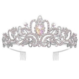 Crystal Tiara Crown Headband Princess Elegant Crown with combs for Women Girls Bridal Wedding Prom Birthday Party